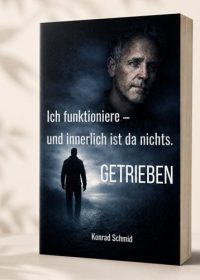 Buch „Getrieben“ von Konrad Schmid über psychische Krisen und innere Prozesse, begleitet durch therapeutisches Schreiben mit Patricia Heinz